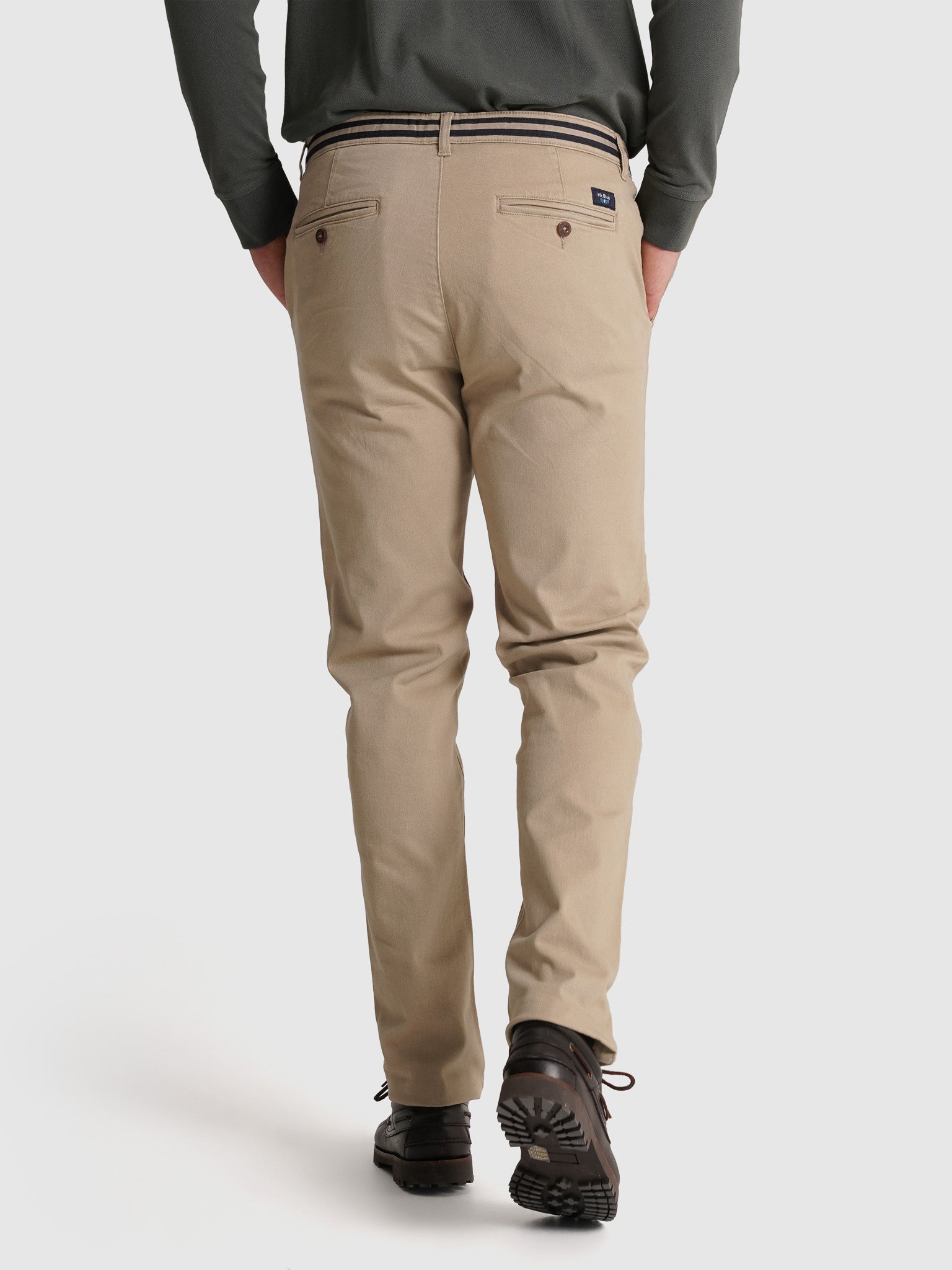 CALÇAS ALGODÃO BEGES SLIM FIT MR. BLUE