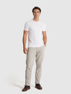 T-SHIRT ALGODÃO BRANCA MANGA CURTA REGULAR FIT MR. BLUE