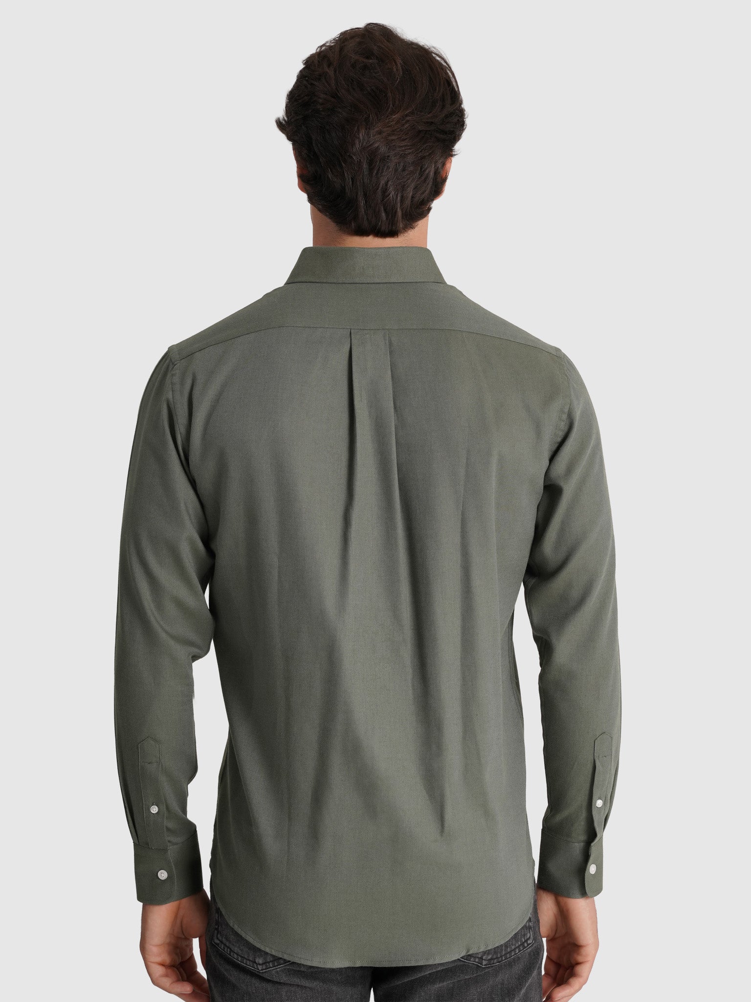 CAMISA ALGODÃO VERDE MANGA COMPRIDA REGULAR FIT MR. BLUE