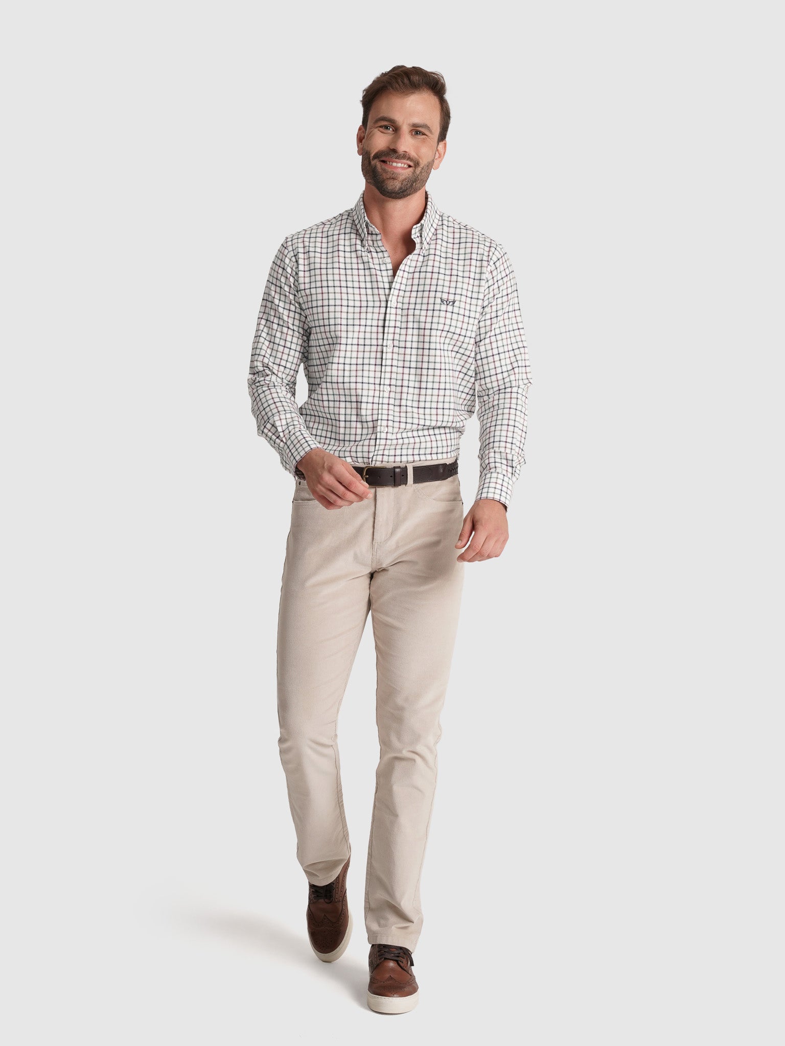 CAMISA FLANELA VERDE MANGA COMPRIDA REGULAR FIT MR. BLUE