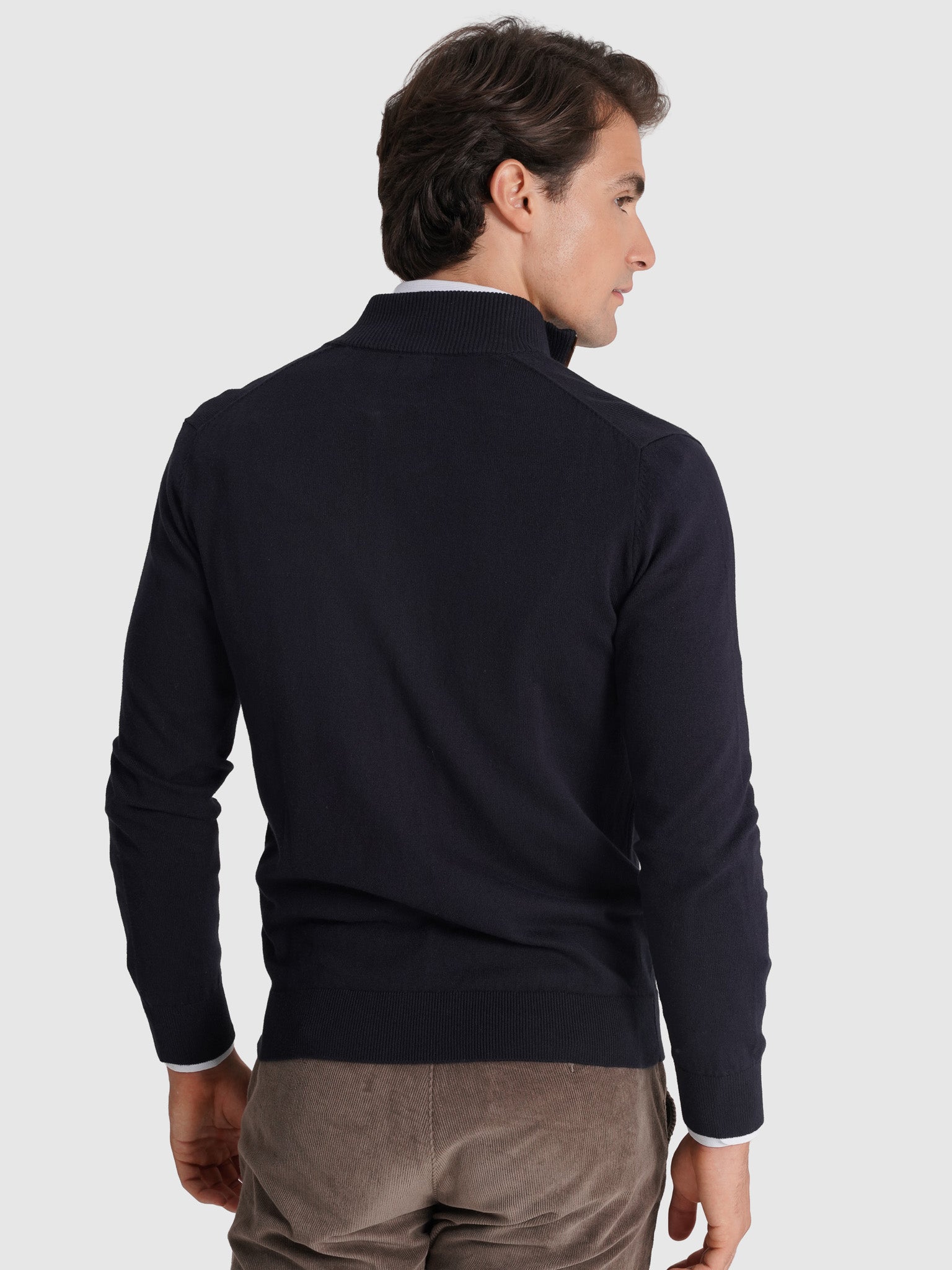 PULLOVER CAXEMIRA AZUL MANGA COMPRIDA REGULAR FIT MR. BLUE