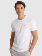 T-SHIRT ALGODÃO BRANCA MANGA CURTA REGULAR FIT MR. BLUE