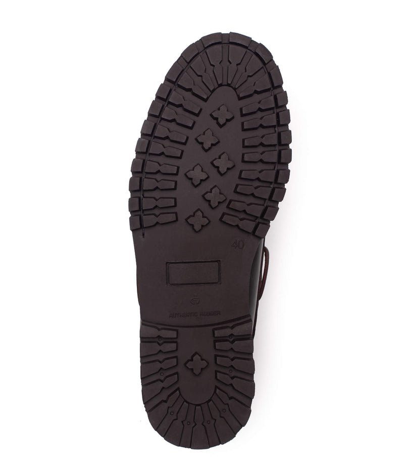 Zapatos de vela de color marrón oscuro