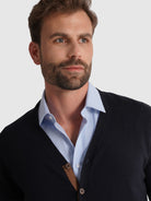 PULLOVER LÃ AZUL MANGA COMPRIDA REGULAR FIT MR. BLUE