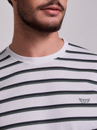 T-SHIRT ALGODÃO BRANCA MANGA CURTA REGULAR FIT MR. BLUE