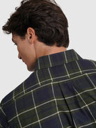 CAMISA FLANELA AZUL MANGA COMPRIDA REGULAR FIT MR. BLUE