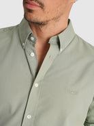 CAMISA ALGODÃO VERDE MANGA COMPRIDA REGULAR FIT MR. BLUE