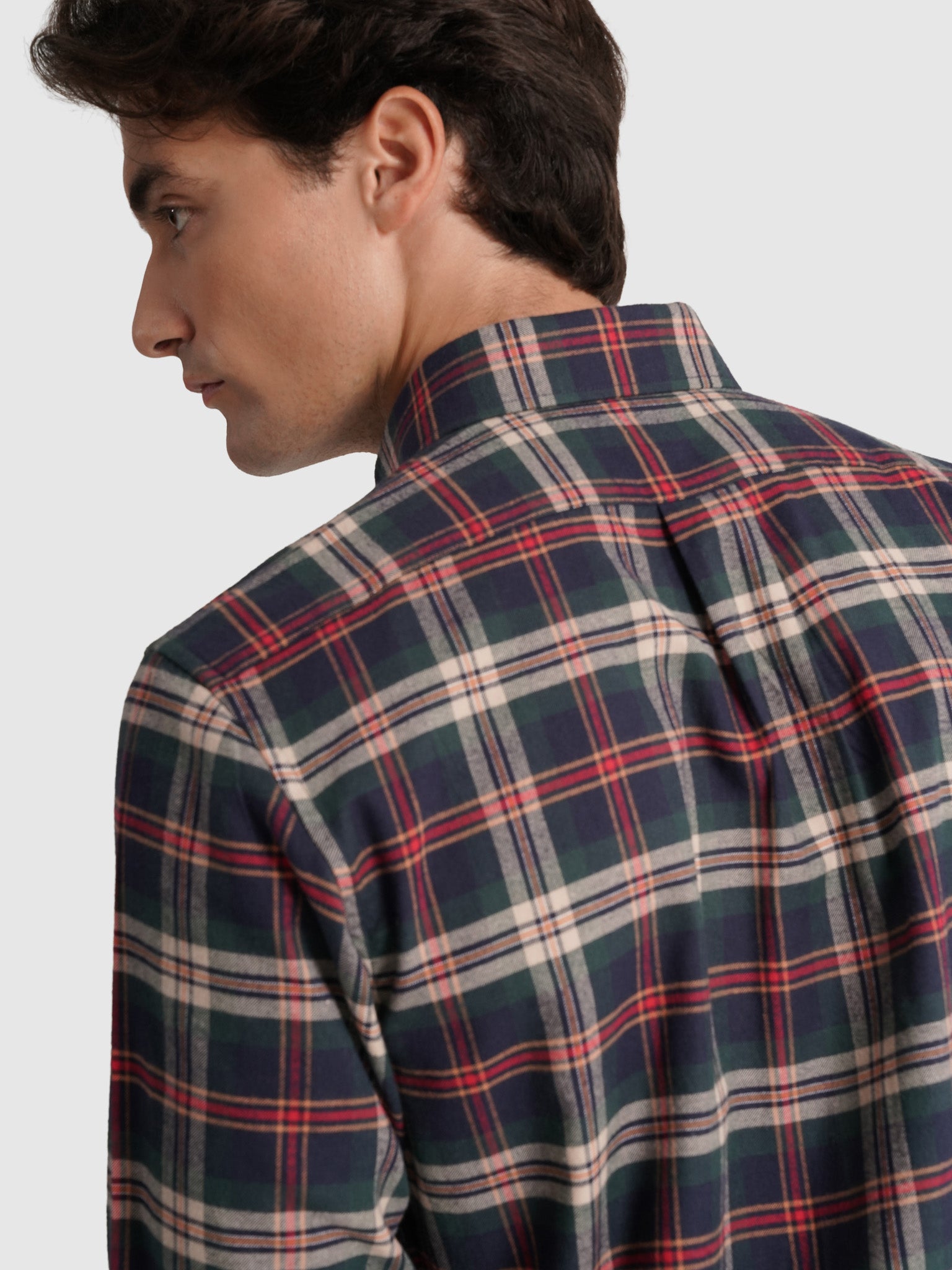 CAMISA FLANELA AZUL MANGA COMPRIDA REGULAR FIT MR. BLUE