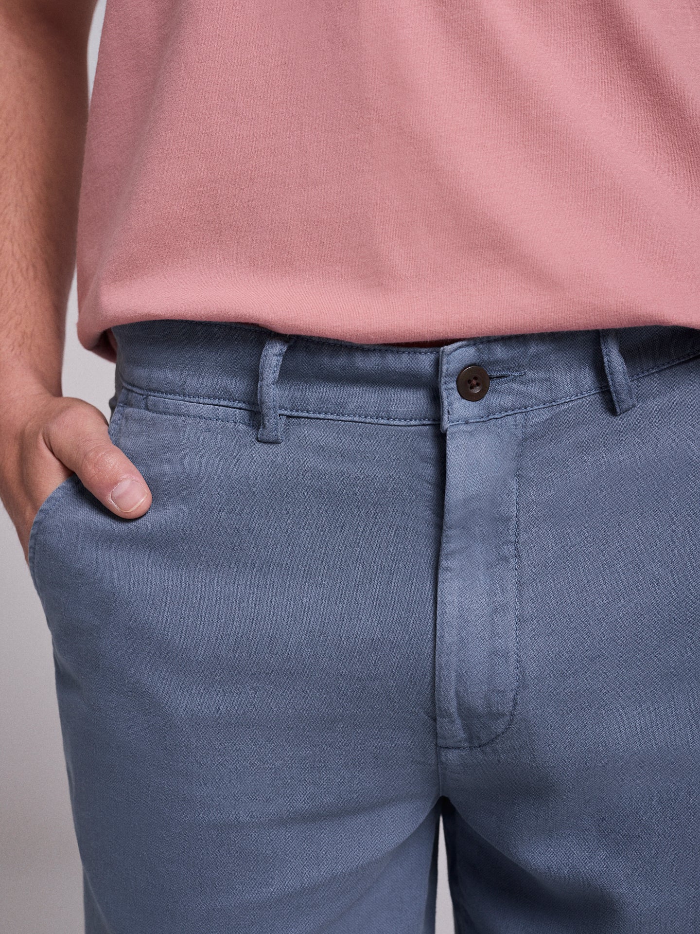 BERMUDA LINHO AZUIS REGULAR FIT MR. BLUE