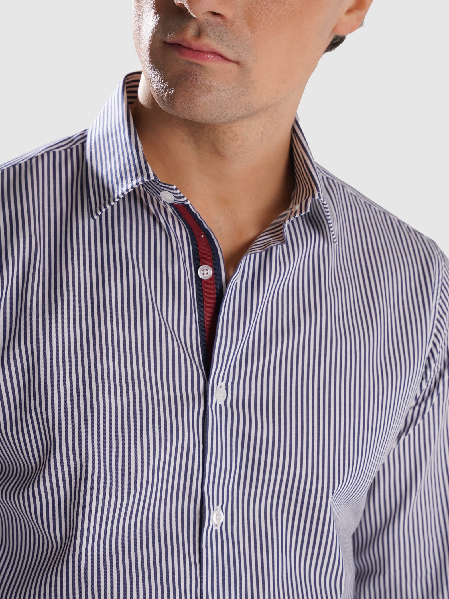 CAMISA TWILL AZUL MANGA COMPRIDA SLIM FIT MR. BLUE