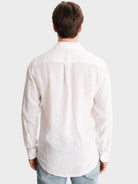 CAMISA LINHO BRANCA MANGA COMPRIDA TAILORED FIT MARK BELLUCCI