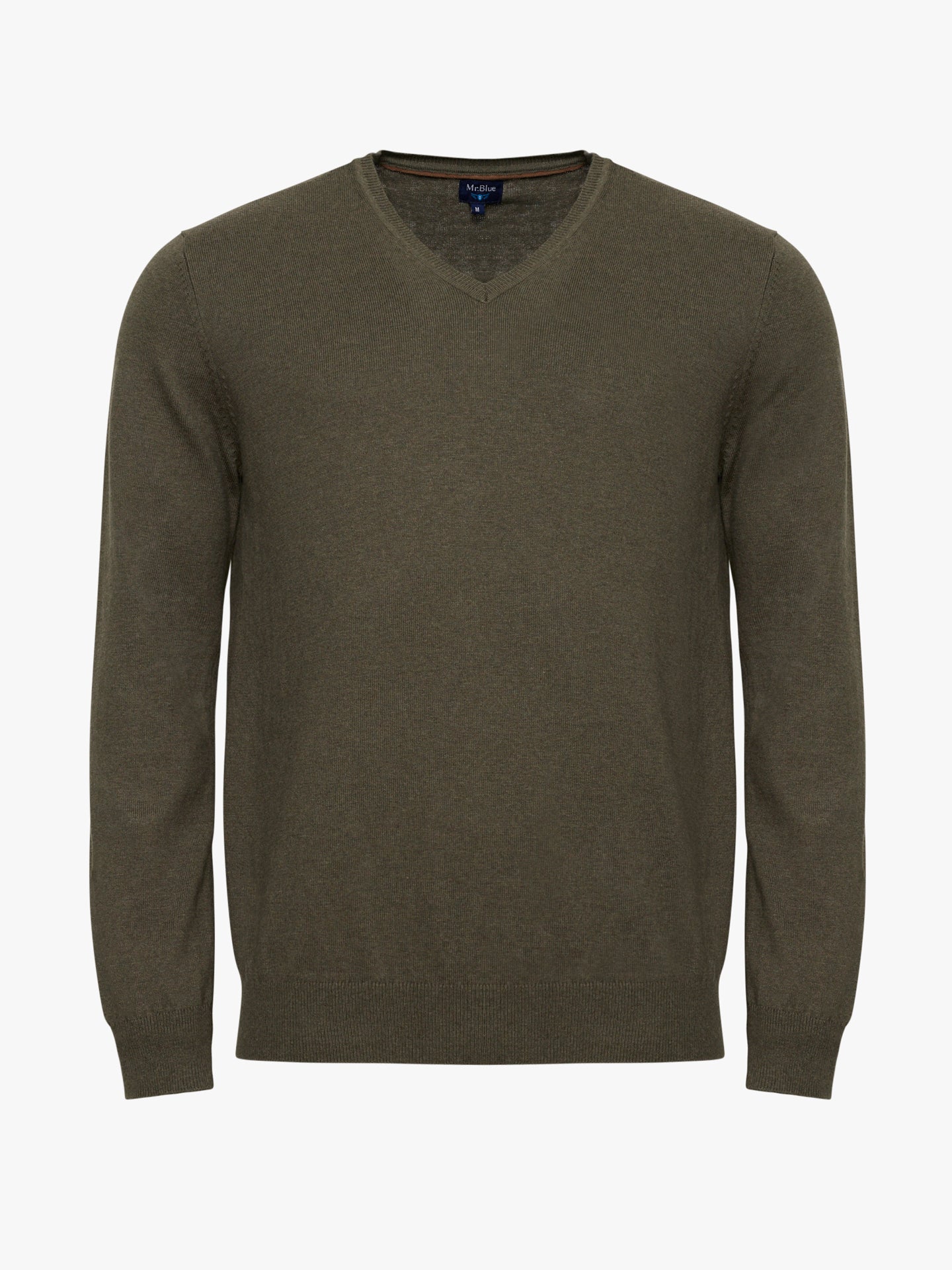 PULLOVER FINO VERDE MANGA COMPRIDA REGULAR FIT MR. BLUE