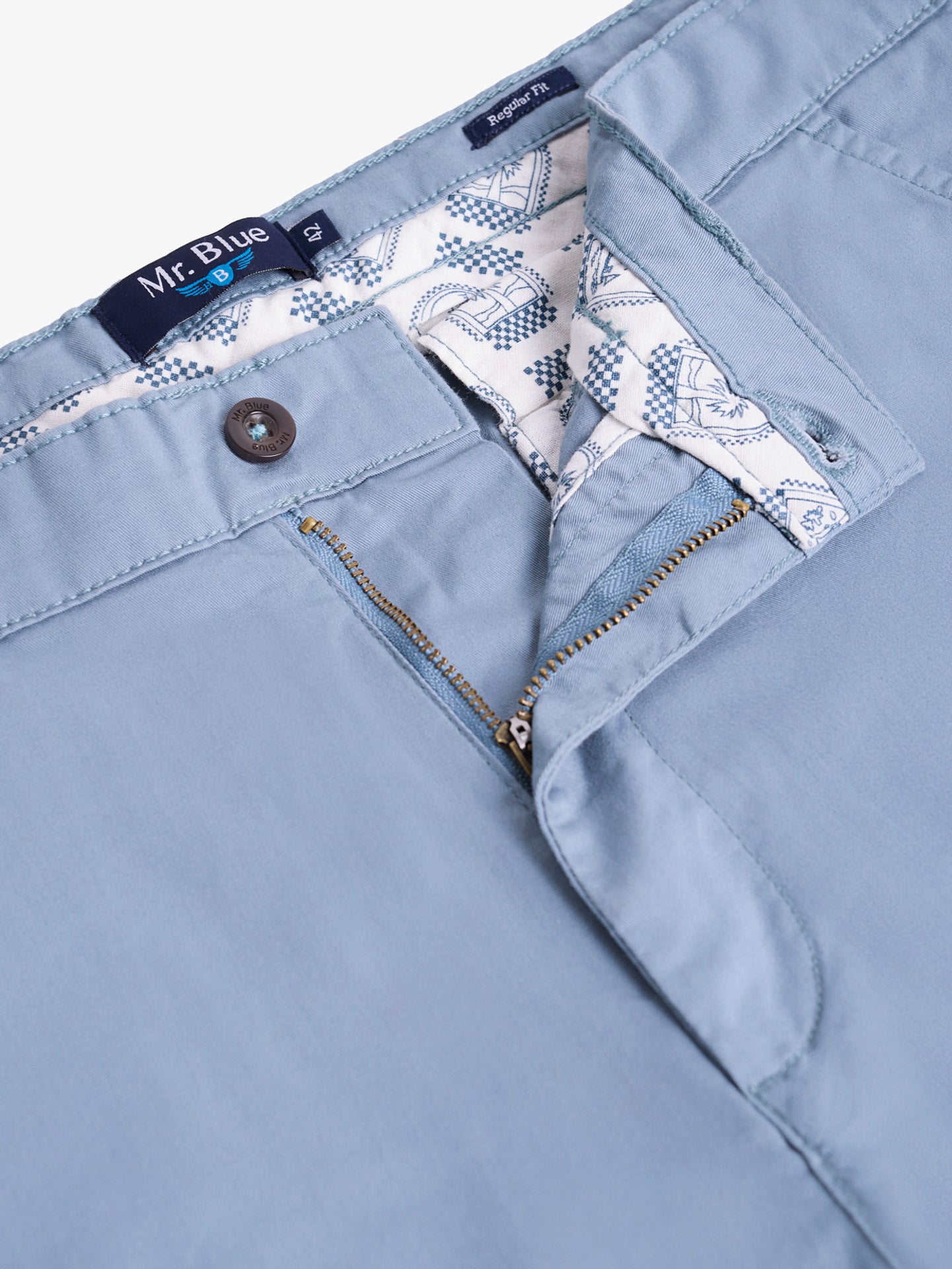 BERMUDA ALGODÃO AZUIS REGULAR FIT MR. BLUE