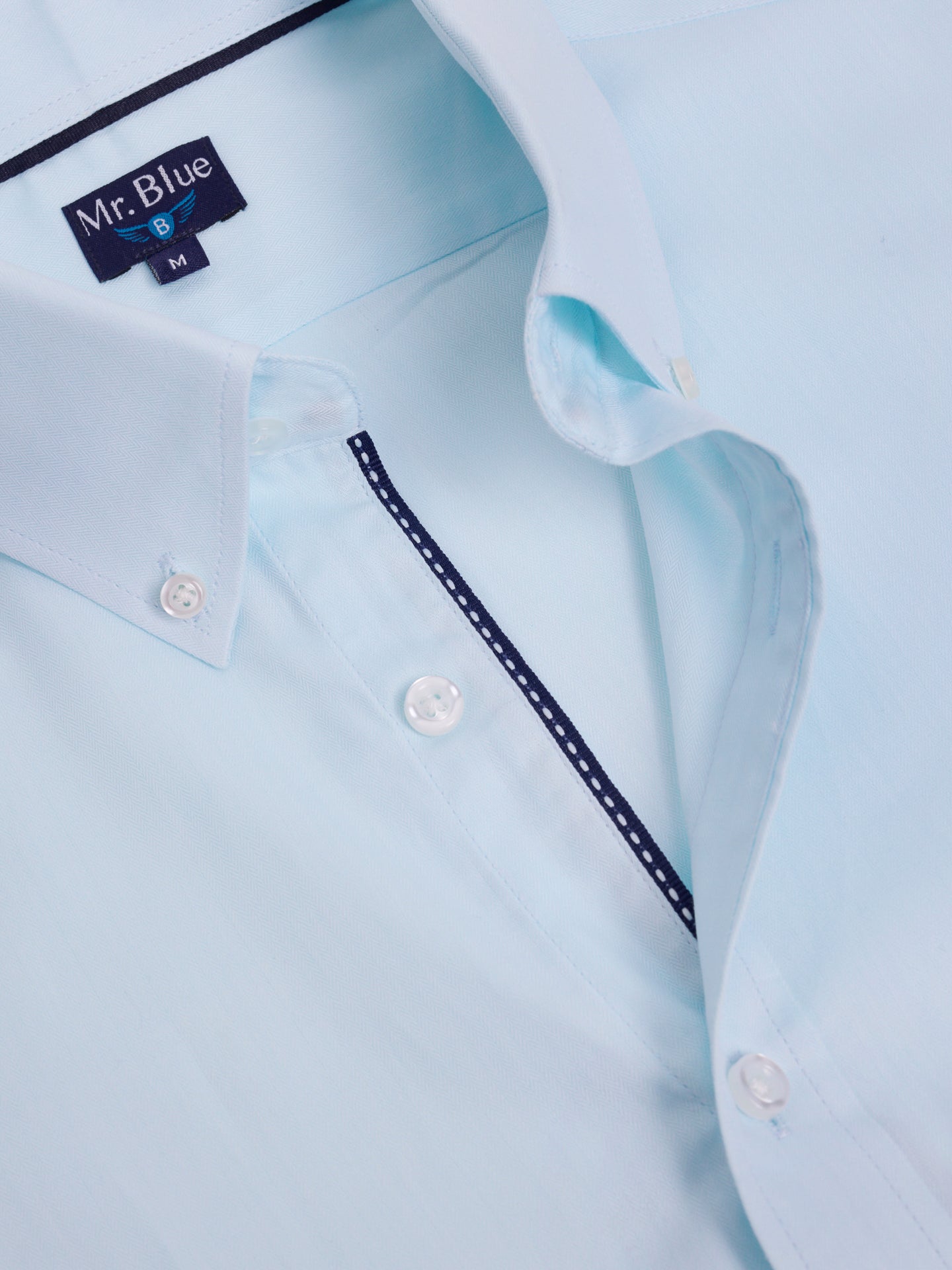 CAMISA ALGODÃO VERDE MANGA COMPRIDA REGULAR FIT MR. BLUE