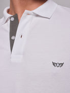 Polo Branco Manga Curta Regular Fit Mr. Blue