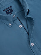 Camisa Algodão Azul Manga Comprida Regular Fit Mr. Blue