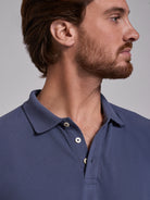 Polo Algodão Cinzento Manga Curta Regular Fit Mr. Blue