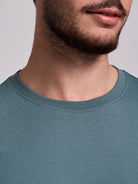 T-SHIRT ALGODÃO VERDE MANGA CURTA REGULAR FIT MR. BLUE