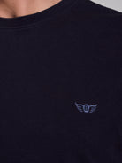 T-SHIRT ALGODÃO AZUL MANGA CURTA REGULAR FIT MR. BLUE