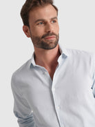 CAMISA ALGODÃO AZUL MANGA COMPRIDA REGULAR FIT MARK BELLUCCI