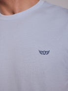 T-SHIRT ALGODÃO AZUL MANGA CURTA REGULAR FIT MR. BLUE