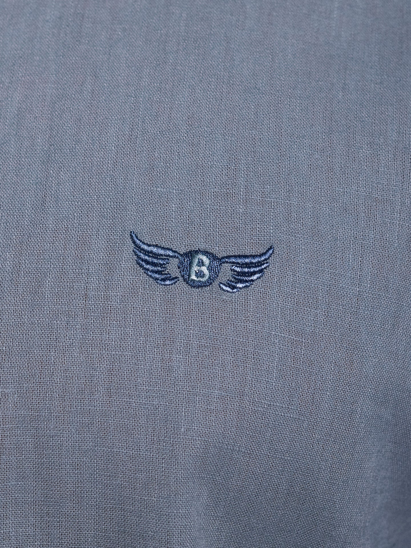 CAMISA LINHO AZUL MANGA COMPRIDA REGULAR FIT MR. BLUE