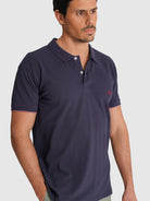 POLO PIQUET AZUL MANGA CURTA REGULAR FIT MR. BLUE