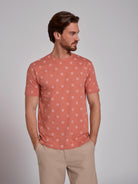 T-SHIRT ALGODÃO ROSA MANGA CURTA REGULAR FIT MR. BLUE