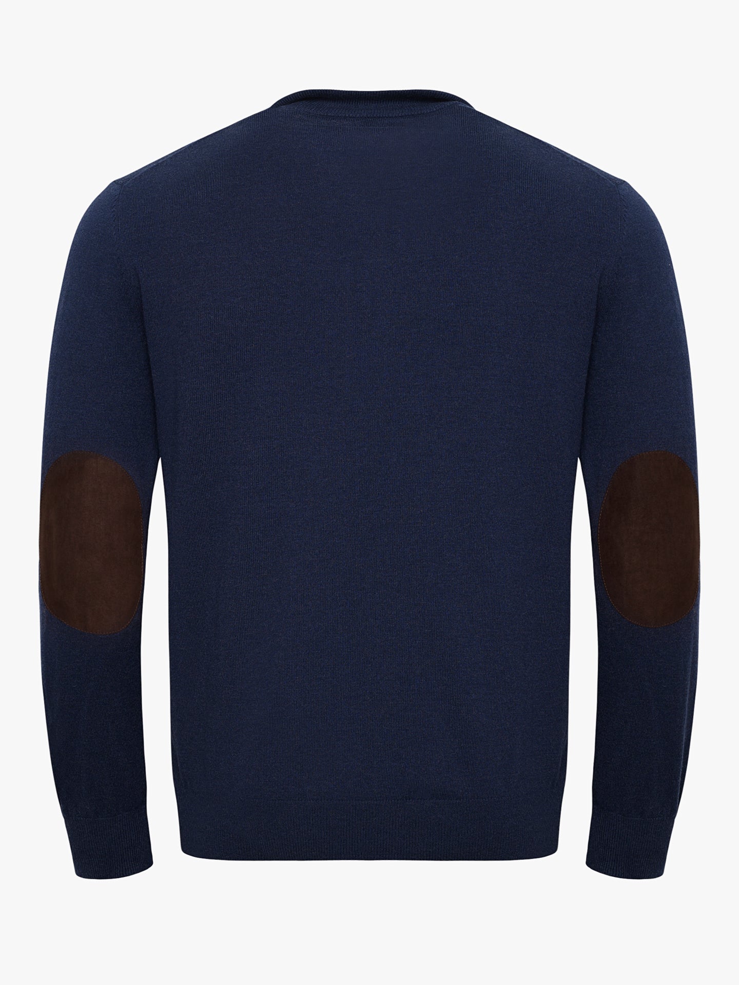 PULLOVER FINO AZUL COM COTOVELEIRA REGULAR FIT MR. BLUE