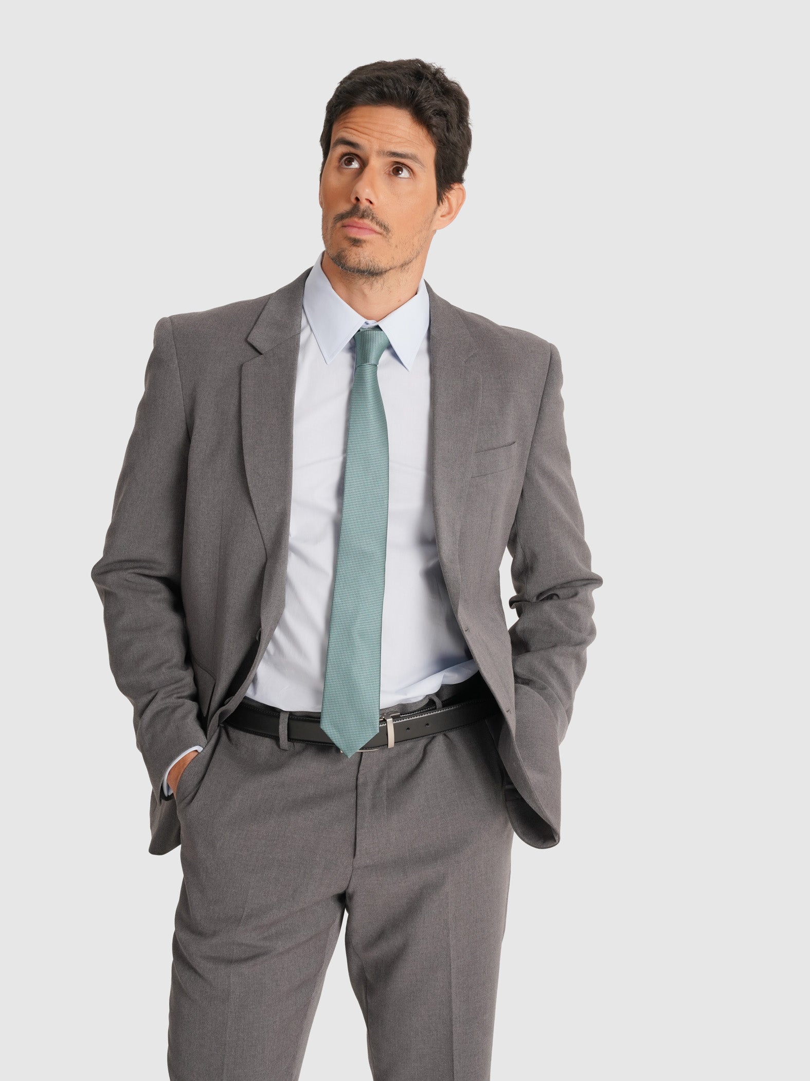 FATO CINZENTO MANGA COMPRIDA REGULAR FIT MR. BLUE