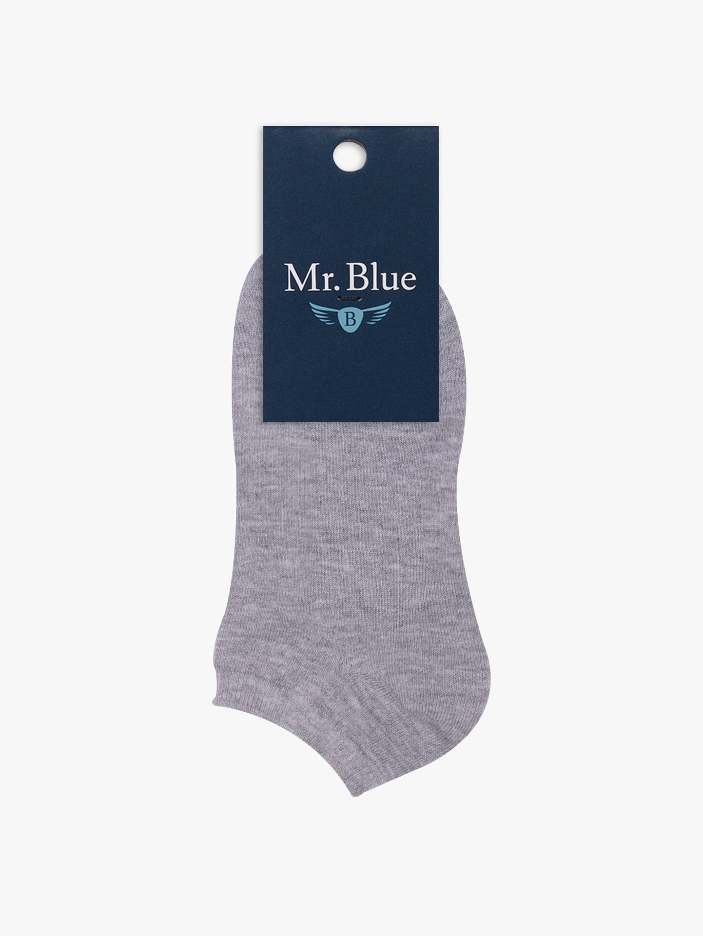 MEIAS ALGODÃO CINZENTAS REGULAR FIT MR. BLUE