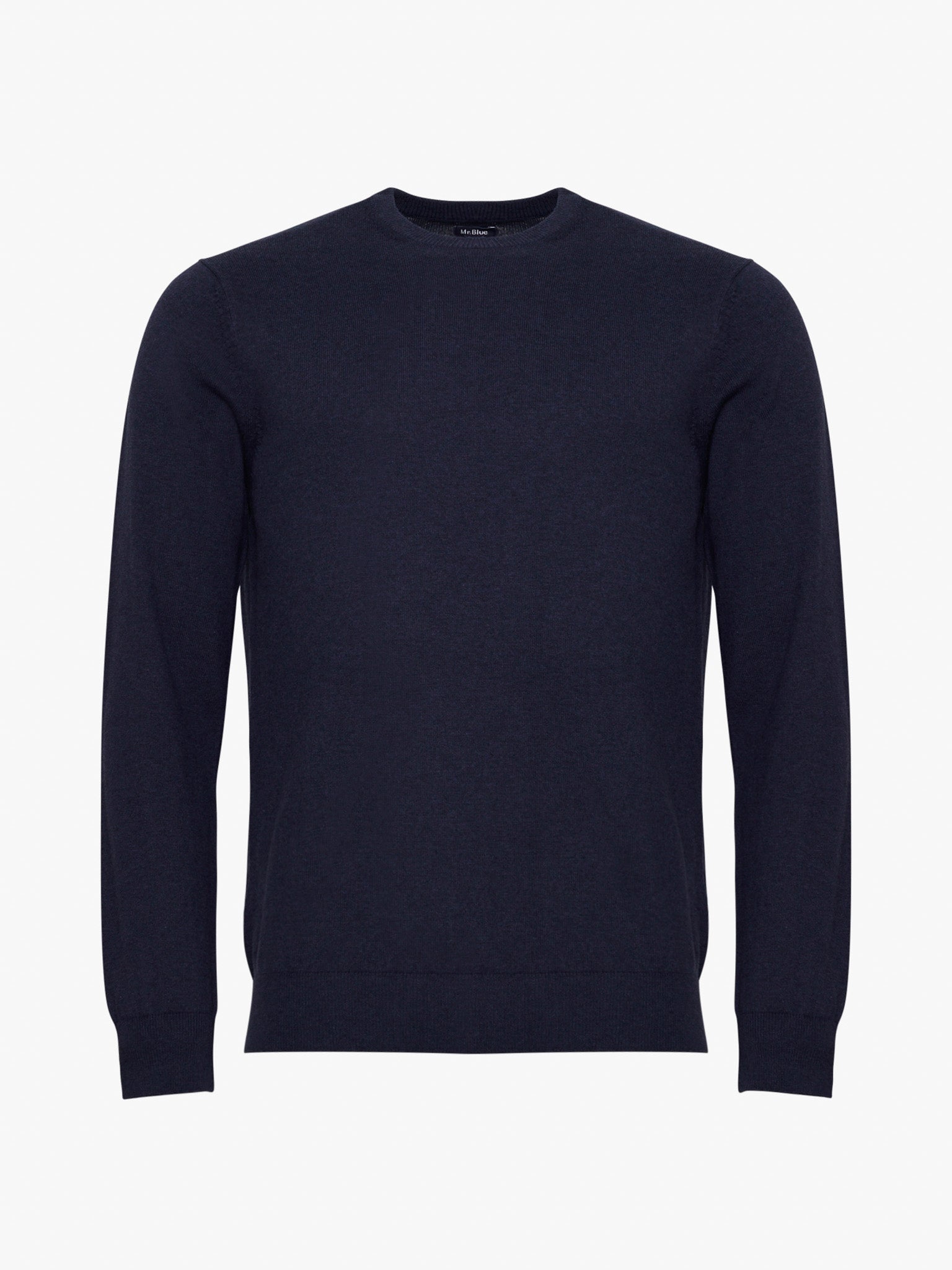 Pullover Caxemira Azul Manga Comprida Regular Fit Mr. Blue