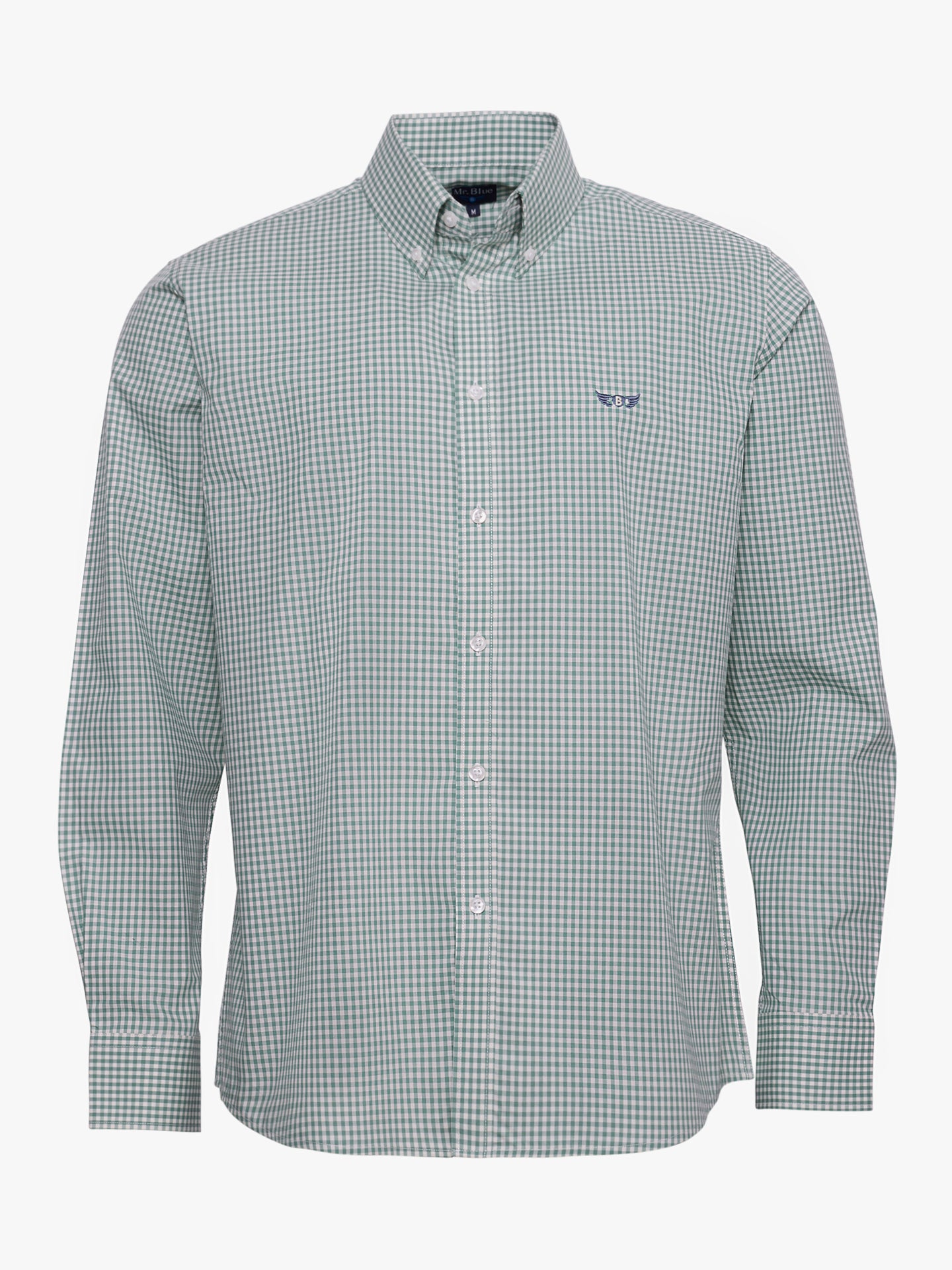 CAMISA ALGODÃO VERDE MANGA COMPRIDA REGULAR FIT MR. BLUE