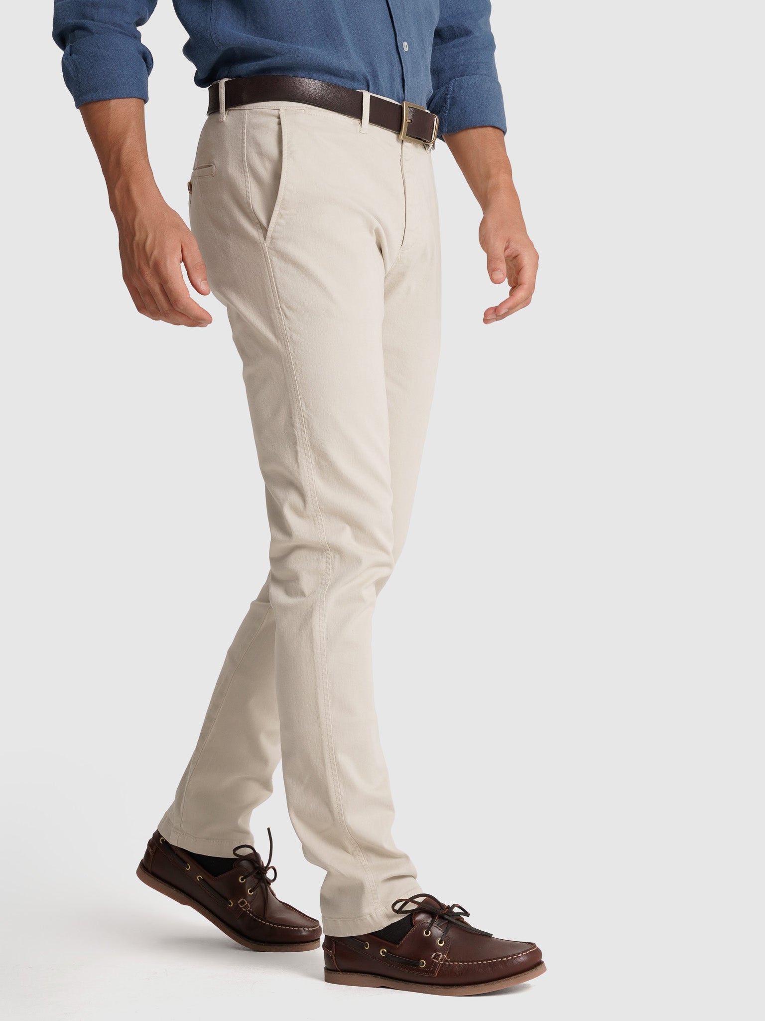 Calça Beges Regular Fit Mr. Blue