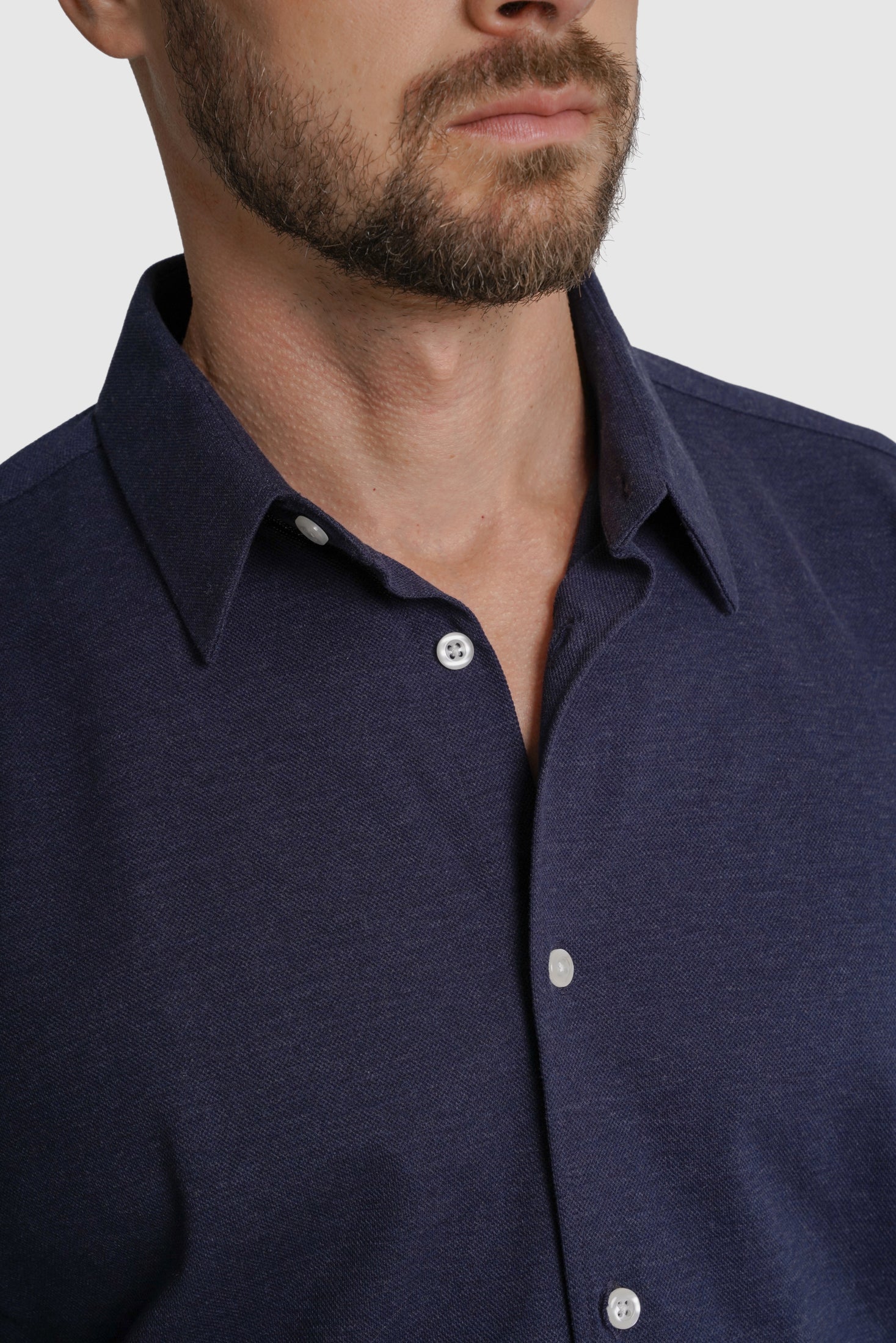CAMISA ALGODÃO TAILORED FIT AZUL LISA MARK BELLUCCI