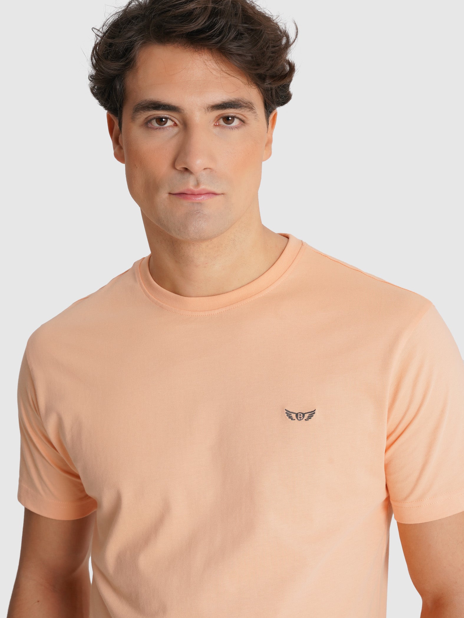 T-SHIRT LARANJA MANGA CURTA REGULAR FIT MR. BLUE