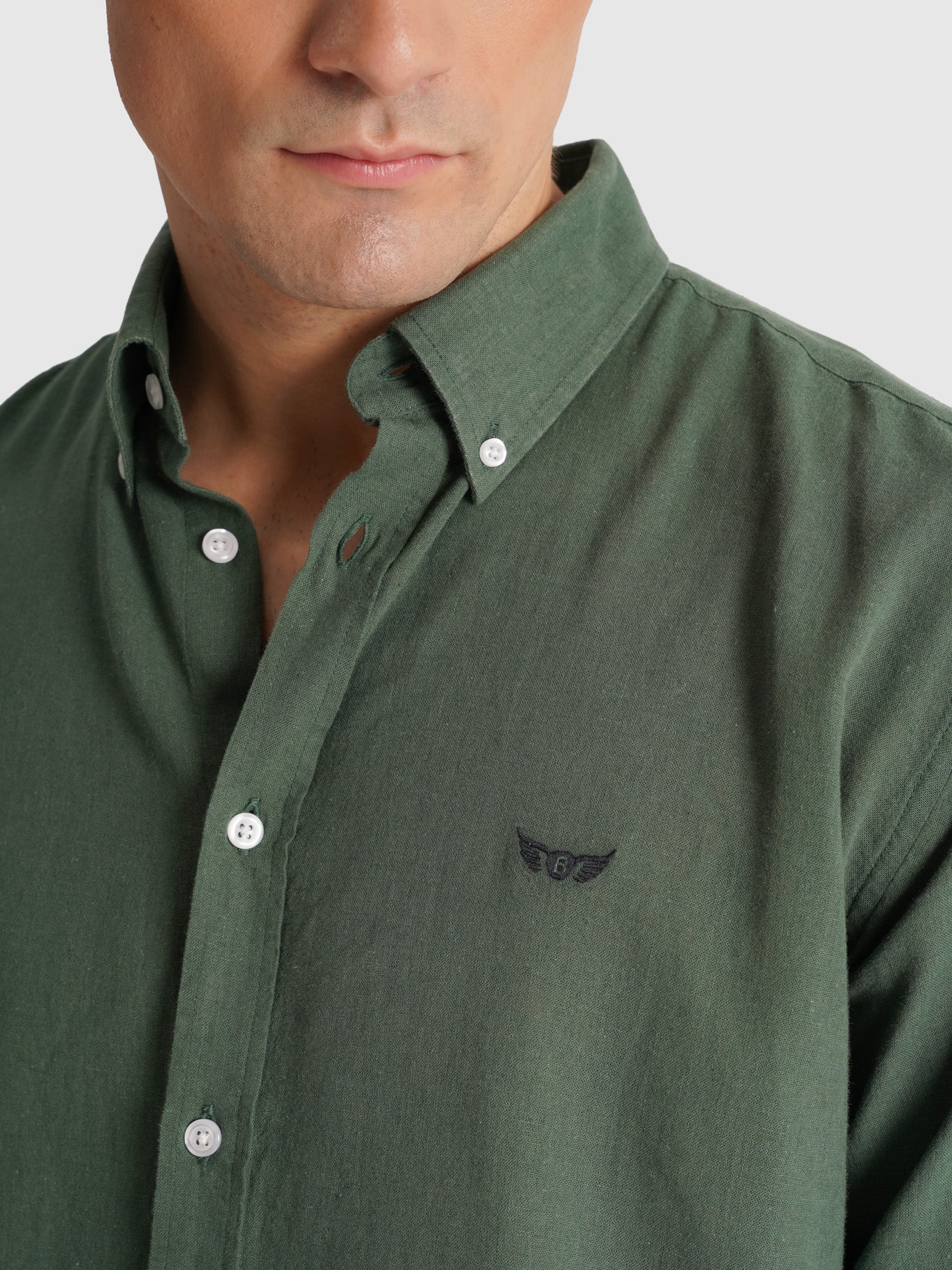 CAMISA VERDE MANGA COMPRIDA REGULAR FIT MR. BLUE