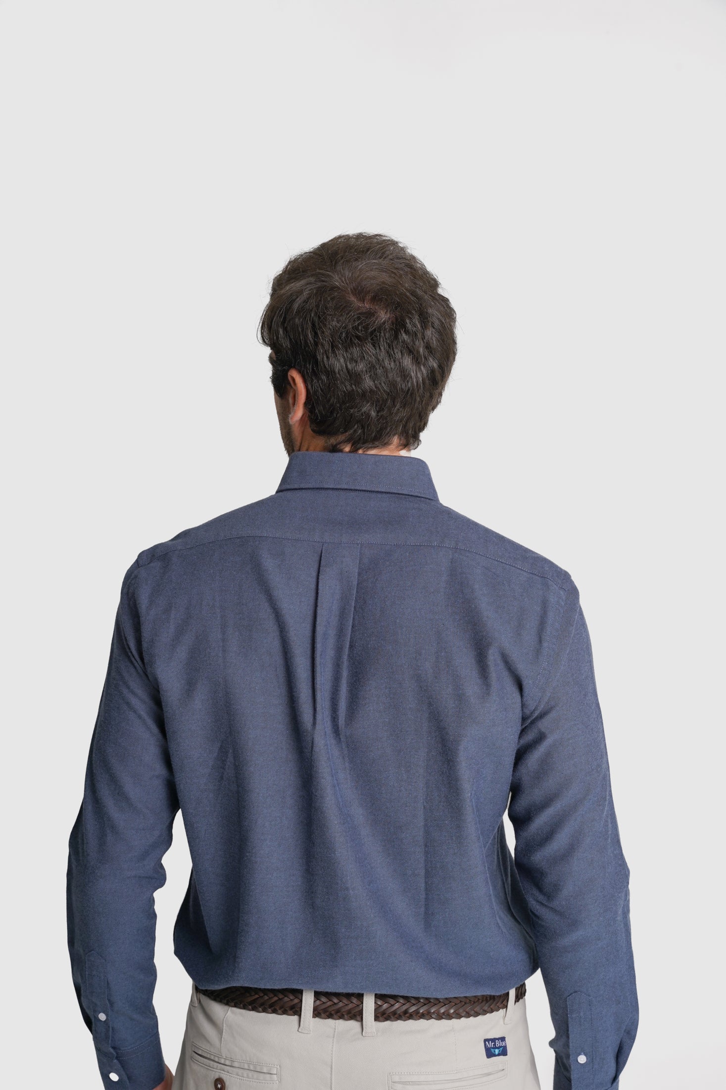 CAMISA FLANELA REGULAR FIT AZUL LISA MR. BLUE