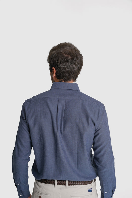 CAMISA FLANELA REGULAR FIT AZUL LISA MR. BLUE