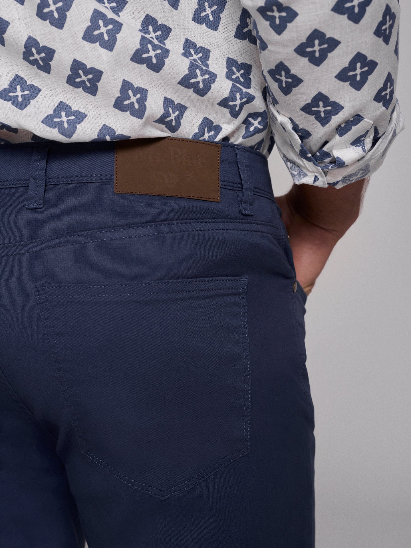 Calça Algodão Azuis Regular Fit Mr. Blue