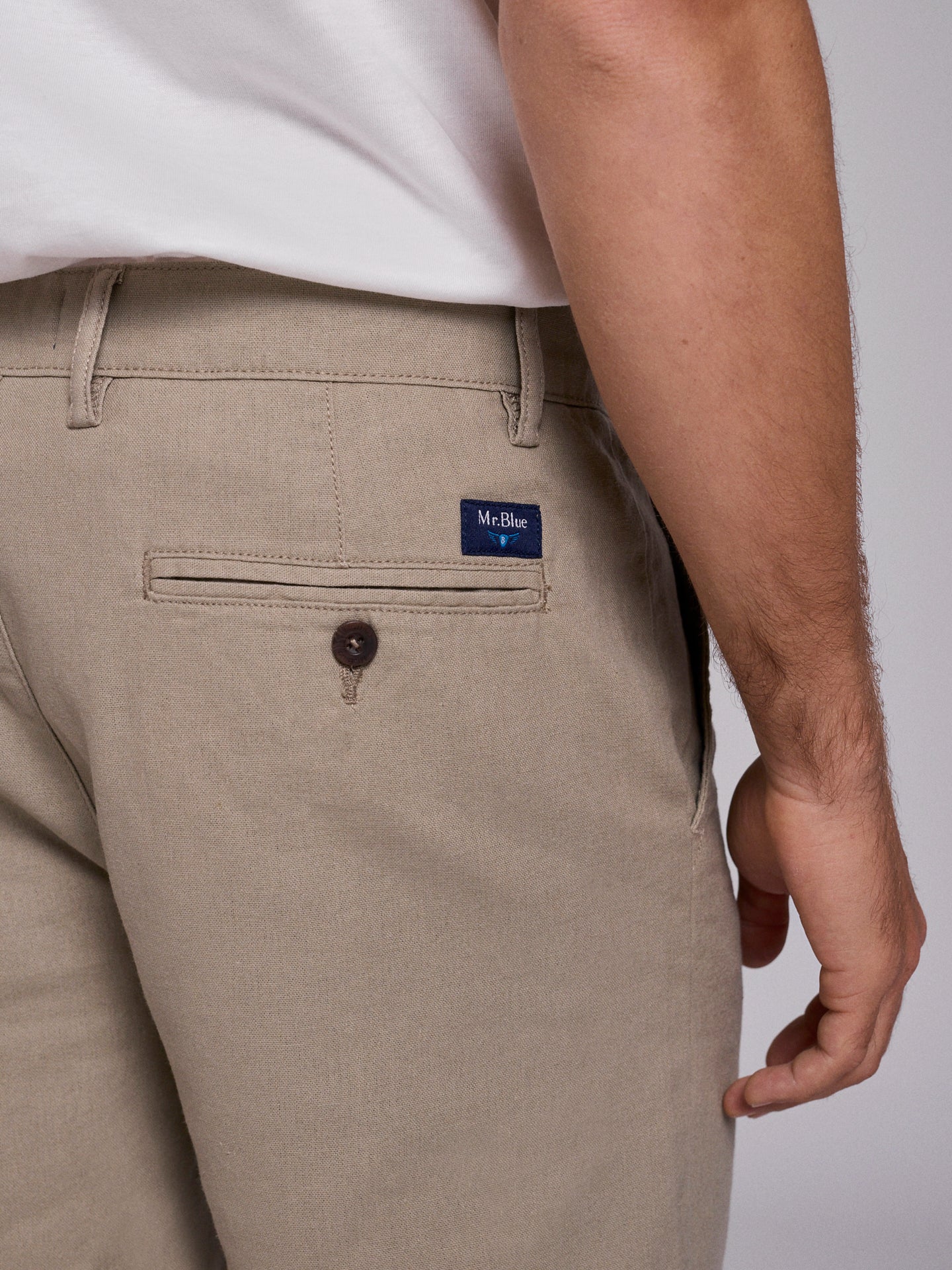 Bermuda Linho Verdes Regular Fit Mr. Blue