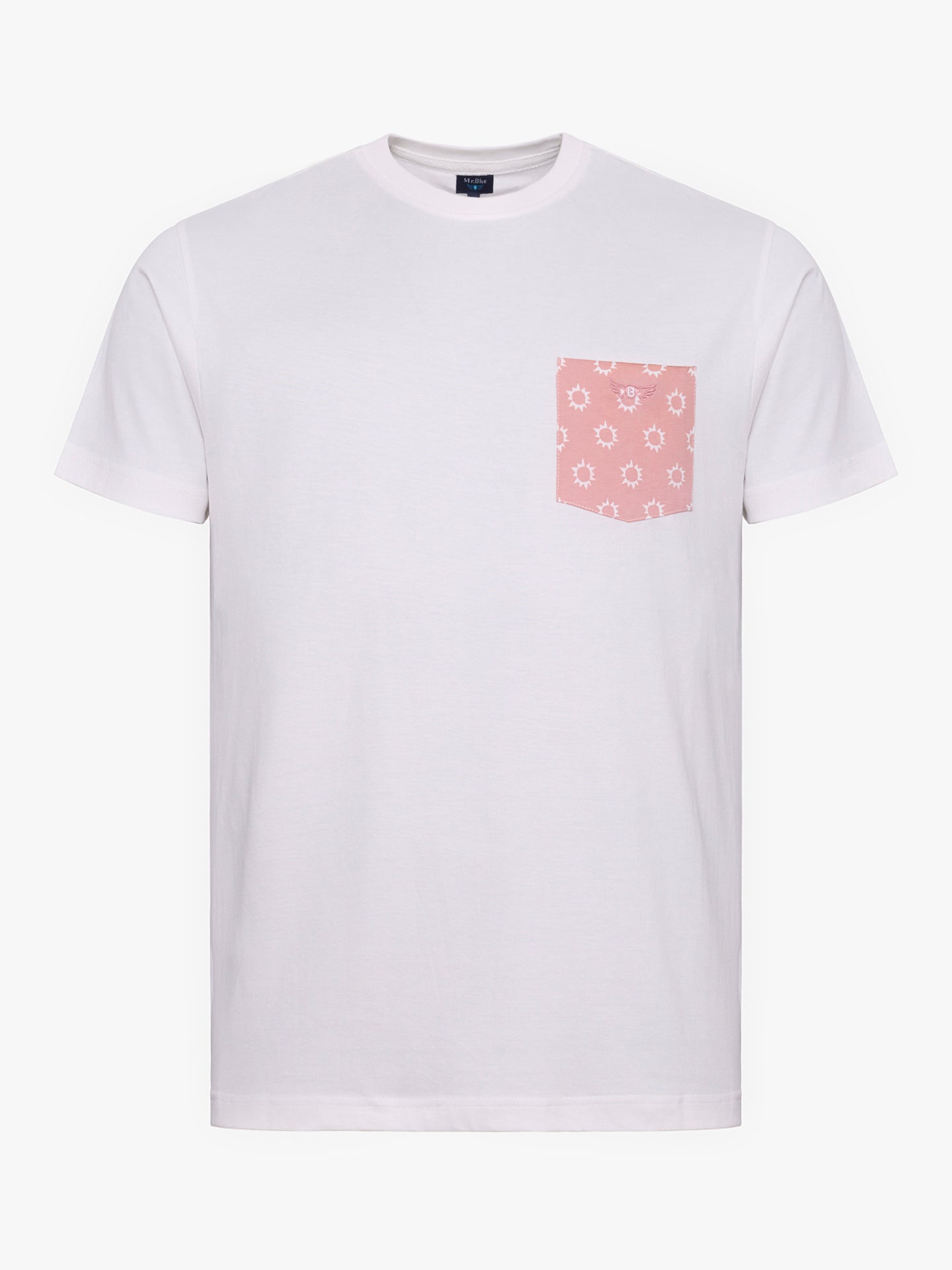 T-SHIRT ALGODÃO BRANCA MANGA CURTA REGULAR FIT MR. BLUE