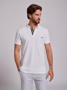 Polo Branco Manga Curta Regular Fit Mr. Blue