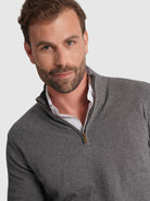 Pullover Caxemira Cinzento Manga Comprida Regular Fit Mr. Blue