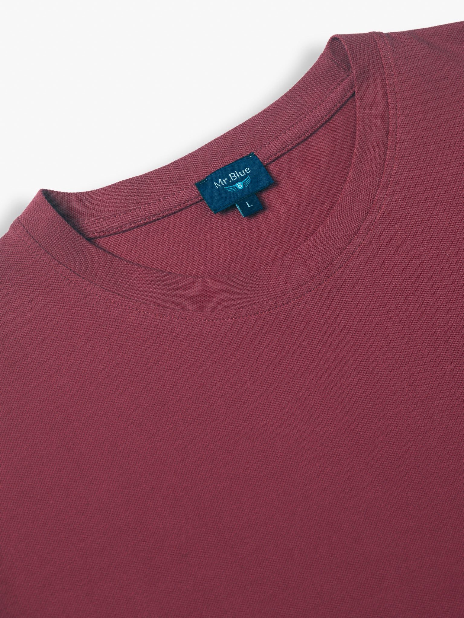 RED PIQUET T-SHIRT SHORT SLEEVE REGULAR FIT MR. BLUE