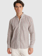 CAMISA MR ROJA MANGA LARGA REGULAR FIT. AZUL