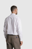 CAMISA ALGODÃO SLIM FIT BRANCA LISA MR. BLUE