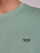 T-SHIRT ALGODÃO VERDE MANGA CURTA REGULAR FIT MR. BLUE