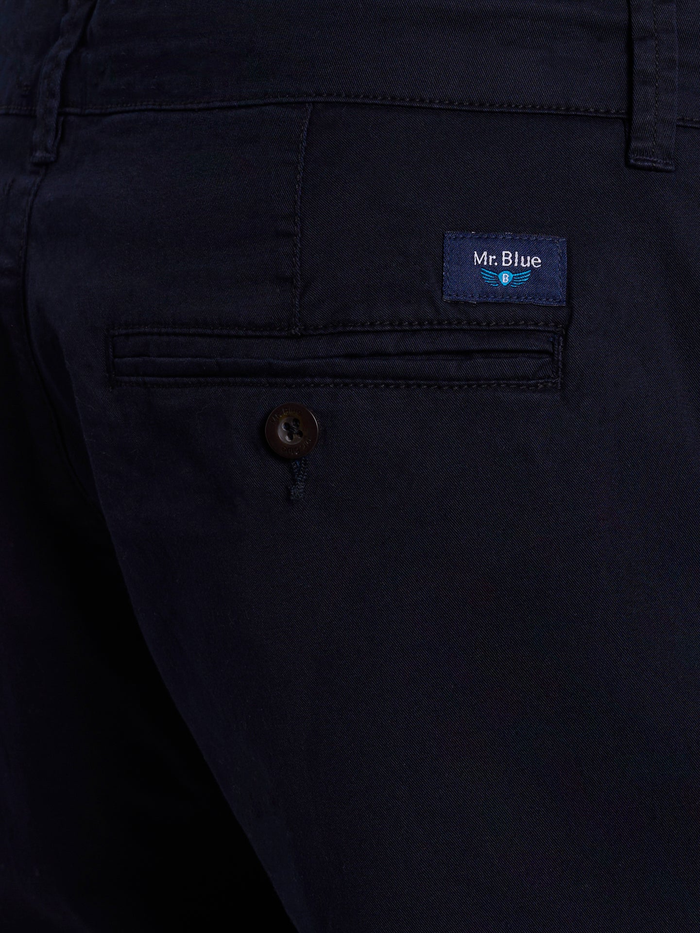 Calça Algodão Azuis Regular Fit Mr. Blue