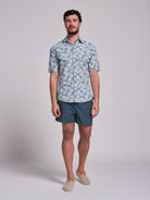 CAMISA ALGODÃO VERDE MANGA CURTA REGULAR FIT MR. BLUE